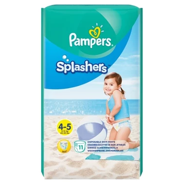 Pampers Splashers Baby Shark Pieluchomajtki do pływania, rozmiar 4, 9-15kg, 11szt - 7