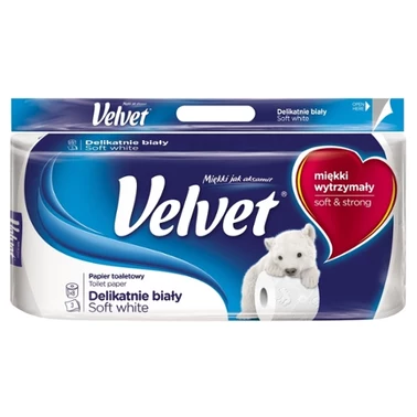 Velvet Delikatnie Biały Papier toaletowy 8 rolek - 12