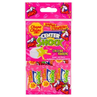 Chupa Chups Center Shock Gumy do żucia o smaku truskawkowym 36 g (9 sztuk) - 1