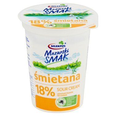 Mlekpol Mazurski Smak Śmietana 18 % 400 g - 4