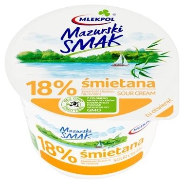 Mlekpol Mazurski Smak Śmietana 18 % 200 g - 2