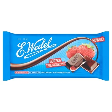 E. Wedel Czekolada gorzka truskawkowa 100 g - 2