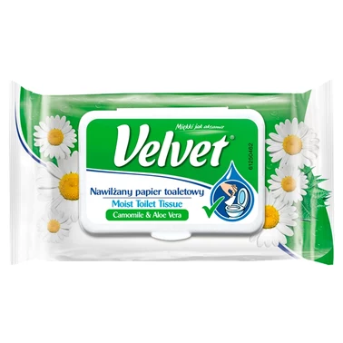 Velvet Camomile & Aloe Vera Nawilżany papier toaletowy 48 sztuk - 7