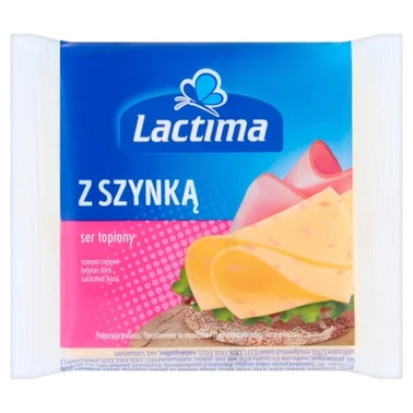 Lactima Ser topiony w plasterkach z szynką 130 g (8 x 16,25 g) - 0