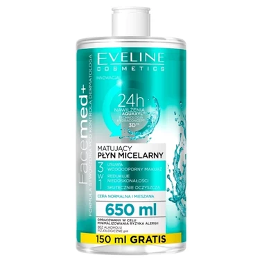 Eveline Cosmetics Facemed+ Matujący płyn micelarny 3w1 650 ml - 0