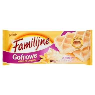 Familijne Gofrowe wafle mus o smaku waniliowym 130 g - 5