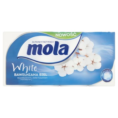 Mola White Papier toaletowy bawełniana biel 8 rolek - 2