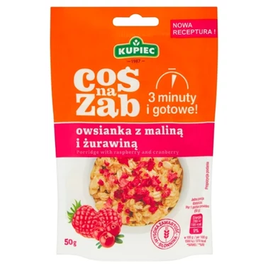 Kupiec Coś na ząb Owsianka z maliną i żurawiną 50 g - 0