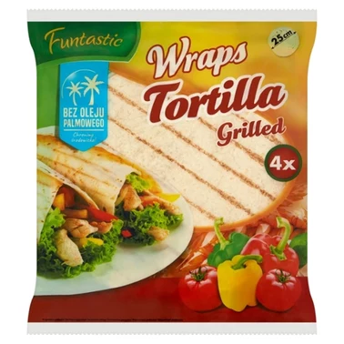 Funtastic Tortilla pszenna grillowana 250 g (4 x 62,5 g) - 1