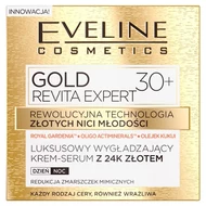 Eveline cosmetics Gold Revita Expert Wygładzający krem-serum z 24K złotem, na dzień i na noc, 30+