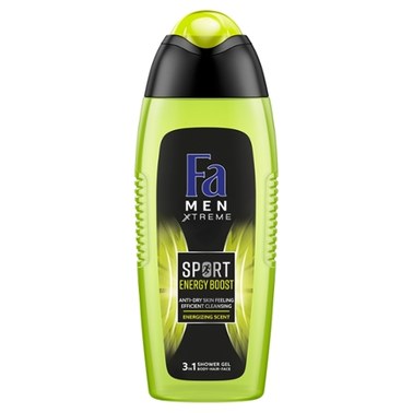 Fa Men Sport Energy Boost Żel pod prysznic z formułą 3w1 o zapachu guarany i żeń-szenia 400 ml - 2