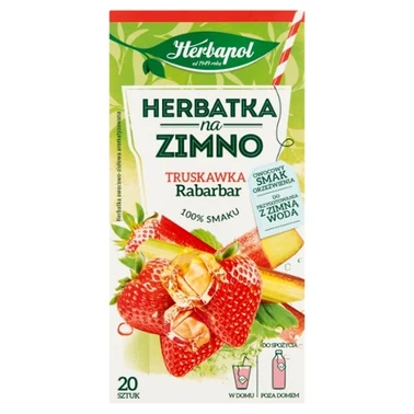 Herbapol Herbatka na zimno truskawka rabarbar 36 g (20 x 1,8 g) - 0
