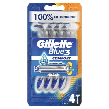 Gillette Blue3 Plus Comfort, maszynki jednorazowe dla mężczyzn, 4 sztuk - 1