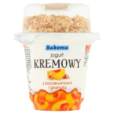 Bakoma Jogurt kremowy z brzoskwiniami i granolą 230 g - 3