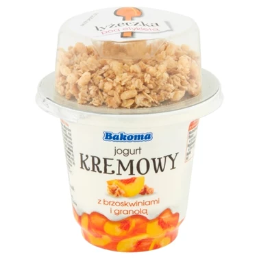 Bakoma Jogurt kremowy z brzoskwiniami i granolą 230 g - 2