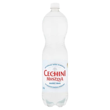 Cechini Muszyna Naturalna woda mineralna wysokozmineralizowana niskonasycona CO₂ 1,5 l - 3