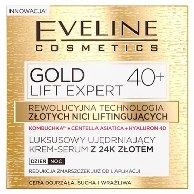 Eveline cosmetics Gold Lift Expert  Luksusowy ujędrniający krem-serum z 24K złotem,d/n, 40+ - 1