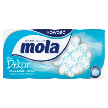 Mola Niebieski Dekor papier toaletowy 8 rolek - 3