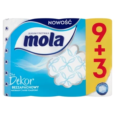 Mola Niebieski Dekor papier toaletowy 12 rolek - 3
