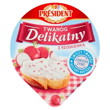 Président Twaróg Delikatny z rzodkiewką 150 g - 3