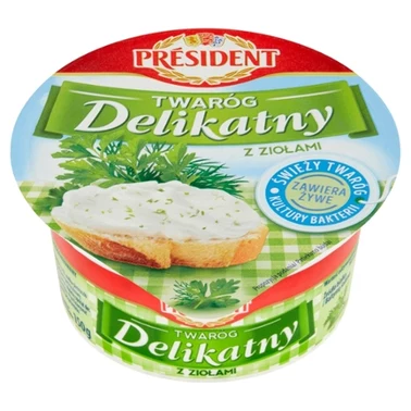 Président Twaróg Delikatny z ziołami 150 g - 2