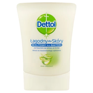 Dettol Antybakteryjne mydło w płynie wkład do bezdotykowego aplikatora aloes i witamina E 250 ml - 0
