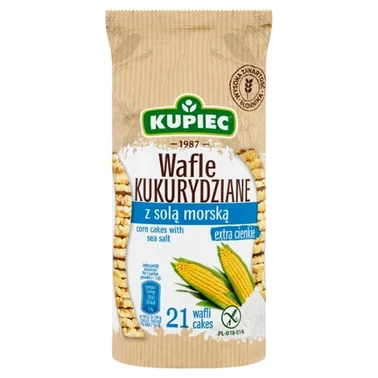 Kupiec Extra Slim Wafle kukurydziane z solą morską 105 g - 2