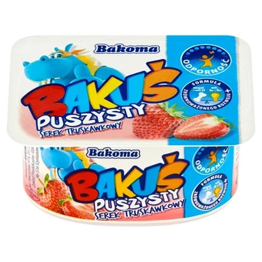 Bakoma Bakuś Puszysty serek truskawkowy 90 g - 8