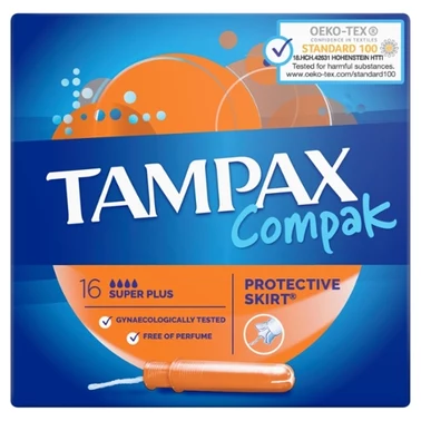 Tampax Compak Super Plus Tampony z aplikatorem, x16 - 7