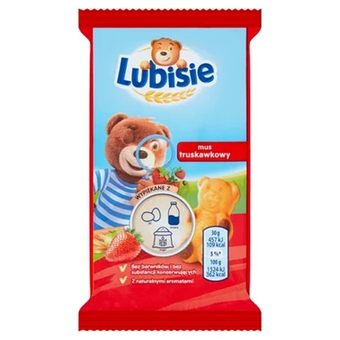 Lubisie Ciastko biszkoptowe z nadzieniem jabłkowo-truskawkowym 30 g - 0