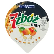 Bakoma 7 zbóż men Jogurt z brzoskwinią gruszką i ziarnami zbóż 300 g