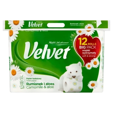 Velvet Rumianek i aloes Papier toaletowy 12 rolek - 11