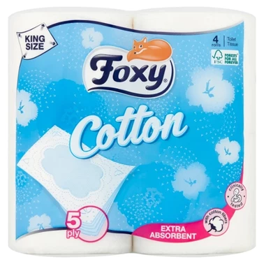 Foxy Cotton Papier toaletowy 4 sztuki - 1