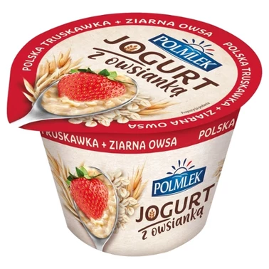 Polmlek Jogurt z owsianką polska truskawka + ziarna owsa 180 g - 0
