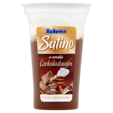 Bakoma Satino Deser o smaku czekoladowym z bitą śmietanką 165 g - 3