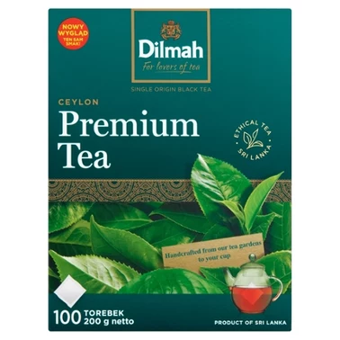 Dilmah Ceylon Premium Tea Klasyczna czarna herbata 200 g (100 x 2 g) - 0
