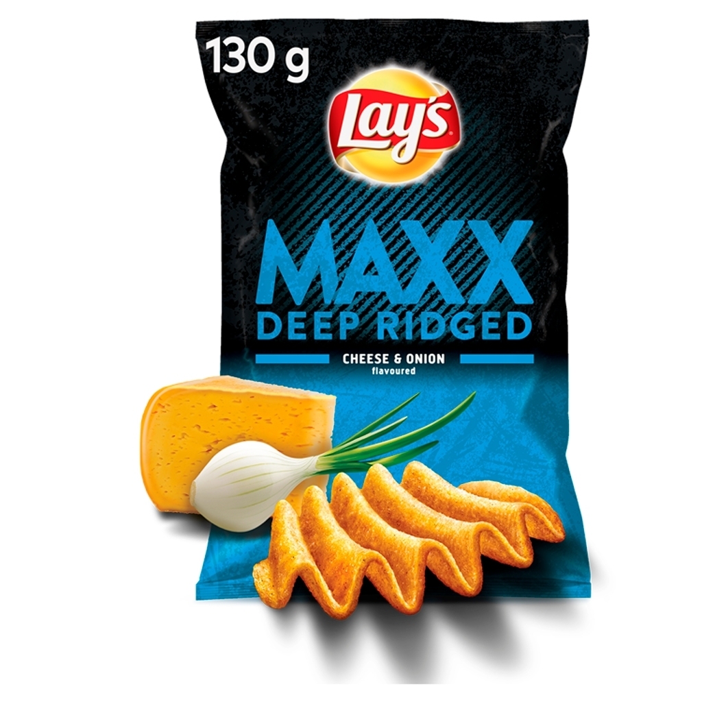 Lay's Maxx Chipsy ziemniaczane o smaku sera i cebulki 130 g – promocje ...