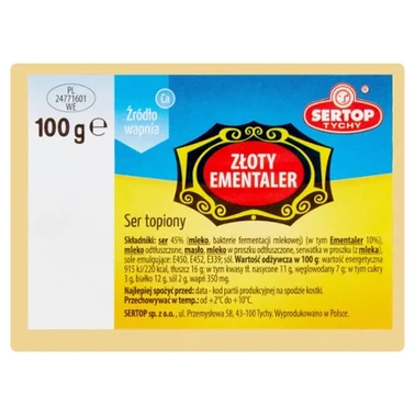 Sertop Tychy Ser topiony złoty ementaler 100 g - 1