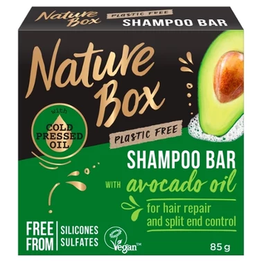 Nature Box Avocado Oil Regenerujący szampon do włosów w kostce z olejem awokado 85 g - 1
