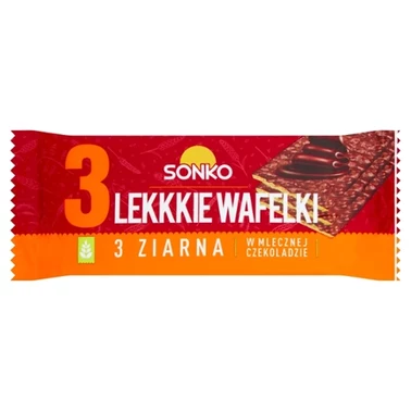 Sonko Lekkie wafelki 3 ziarna w mlecznej czekoladzie 36 g (3 sztuki) - 3