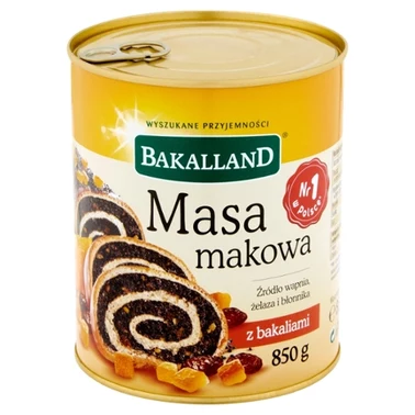 Bakalland Masa makowa z bakaliami 850 g - 2