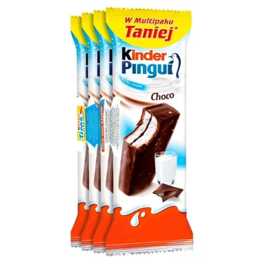 Kinder Pingui Biszkopt z czekoladą i mlecznym i kakaowym nadzieniem 120 g (4 x 30 g) - 2