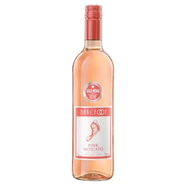 Barefoot Pink Moscato Wino różowe słodkie kalifornijskie 750 ml - 0