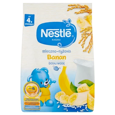 Nestlé Kaszka mleczno-ryżowa banan dla niemowląt po 4. miesiącu 230 g - 1