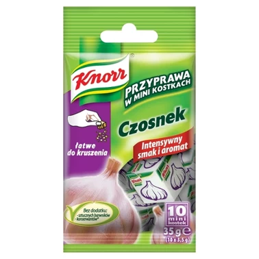 Knorr Przyprawa w mini kostkach Czosnek 35 g (10 mini kostek) - 0