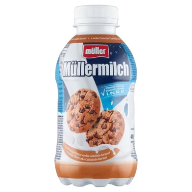 Müller Müllermilch Napój mleczny o smaku czekolada-karmel-ciasteczka 400 g - 3