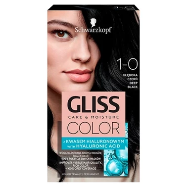 Schwarzkopf Gliss Color Farba do włosów głęboka czerń 1-0 - 0