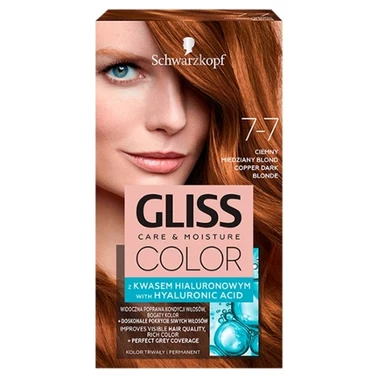 Schwarzkopf Gliss Color Farba do włosów ciemny miedziany blond 7-7 - 1