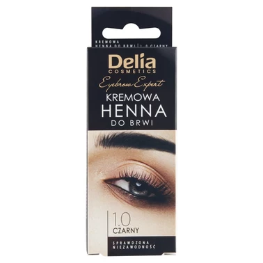 Delia Cosmetics Eyebrow Expert Kremowa henna do brwi 1.0 czarny - 0