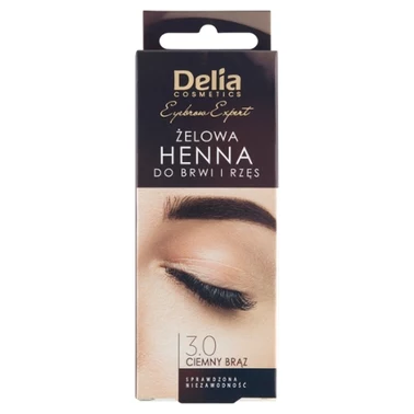 Delia Cosmetics Eyebrow Expert Żelowa henna do brwi i rzęs 3.0 ciemny brąz - 0